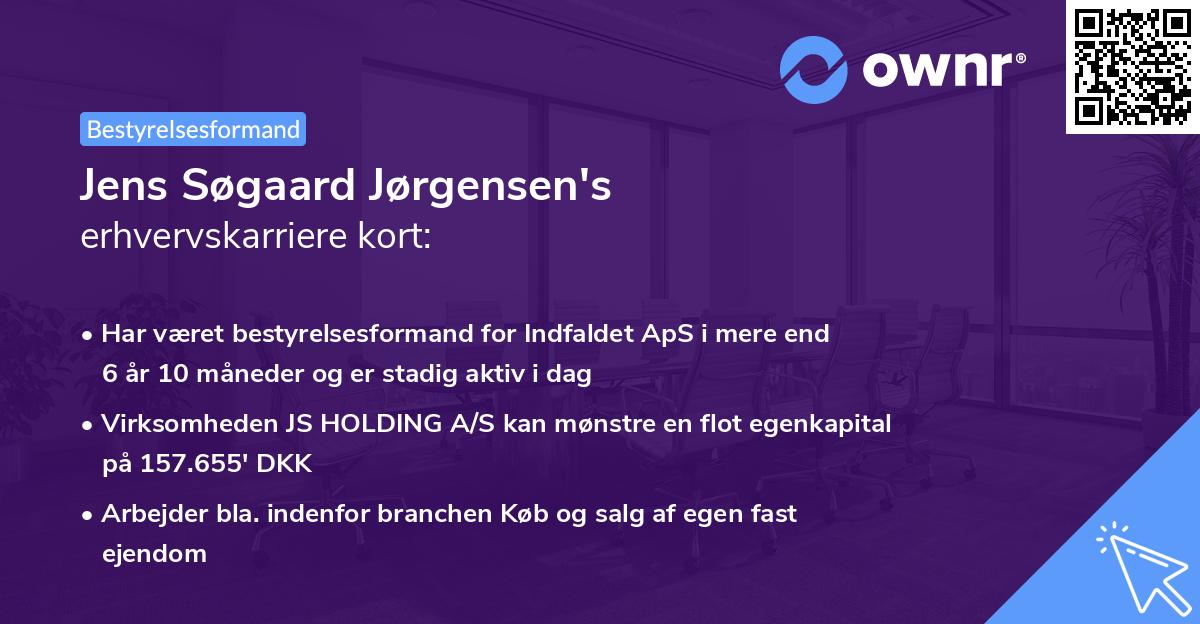 Jens Søgaard Jørgensen's erhvervskarriere kort