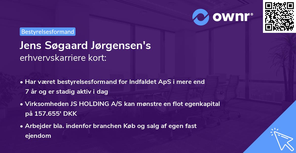 Jens Søgaard Jørgensen's erhvervskarriere kort