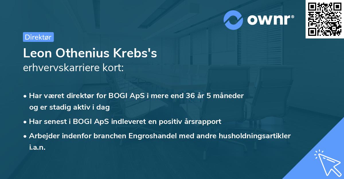 Leon Othenius Krebs's erhvervskarriere kort