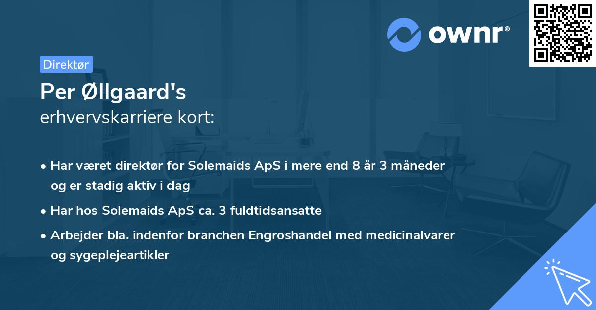 Per Øllgaard's erhvervskarriere kort