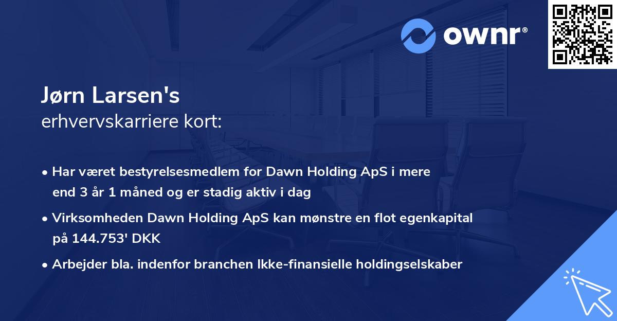 Jørn Larsen's erhvervskarriere kort