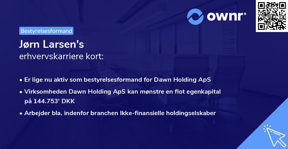 Jørn Larsen's erhvervskarriere kort