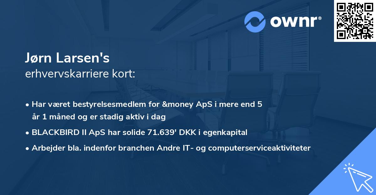 Jørn Larsen's erhvervskarriere kort