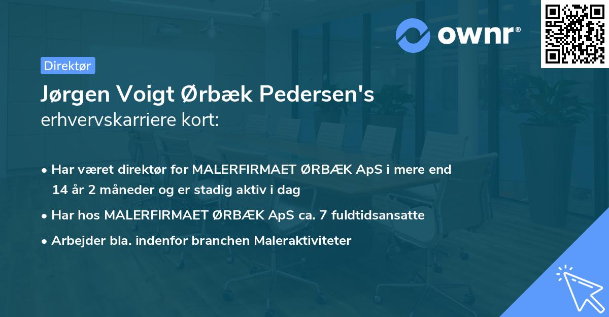 Jørgen Voigt Ørbæk Pedersen's erhvervskarriere kort