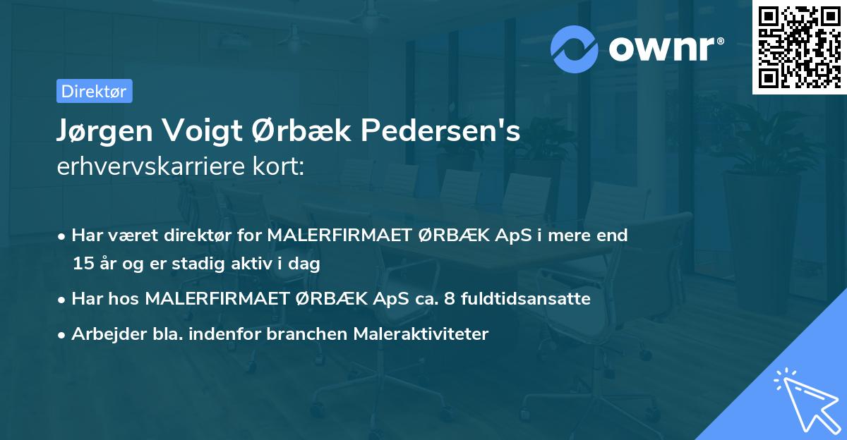 Jørgen Voigt Ørbæk Pedersen's erhvervskarriere kort