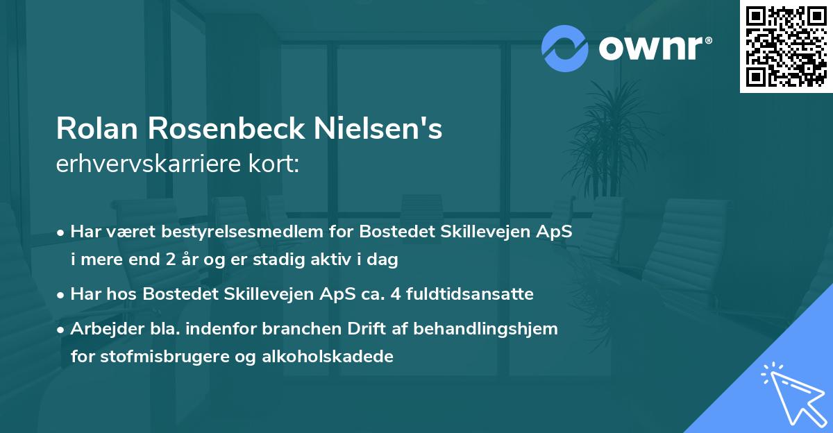 Rolan Rosenbeck Nielsen's erhvervskarriere kort