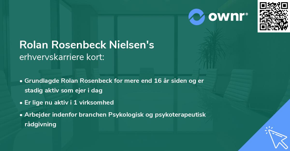 Rolan Rosenbeck Nielsen's erhvervskarriere kort