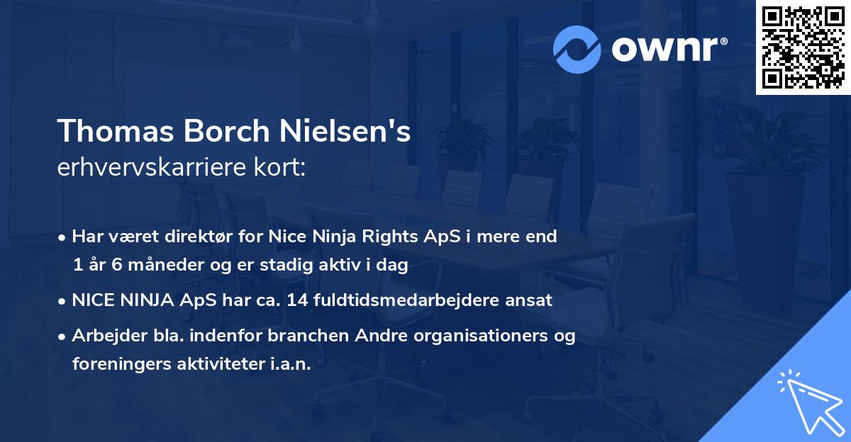 Thomas Borch Nielsen's erhvervskarriere kort