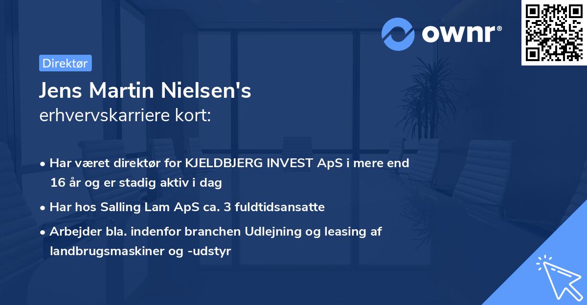 Jens Martin Nielsen's erhvervskarriere kort