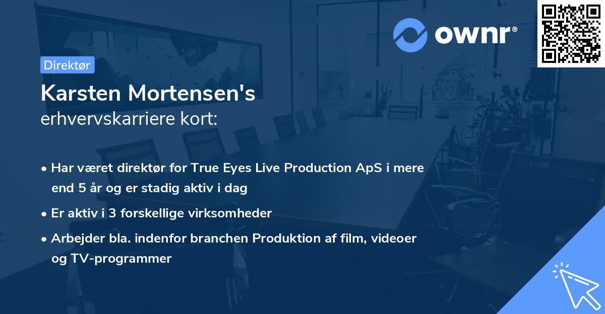 Karsten Mortensen's erhvervskarriere kort
