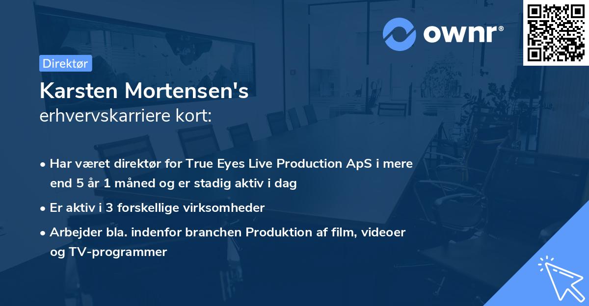 Karsten Mortensen's erhvervskarriere kort