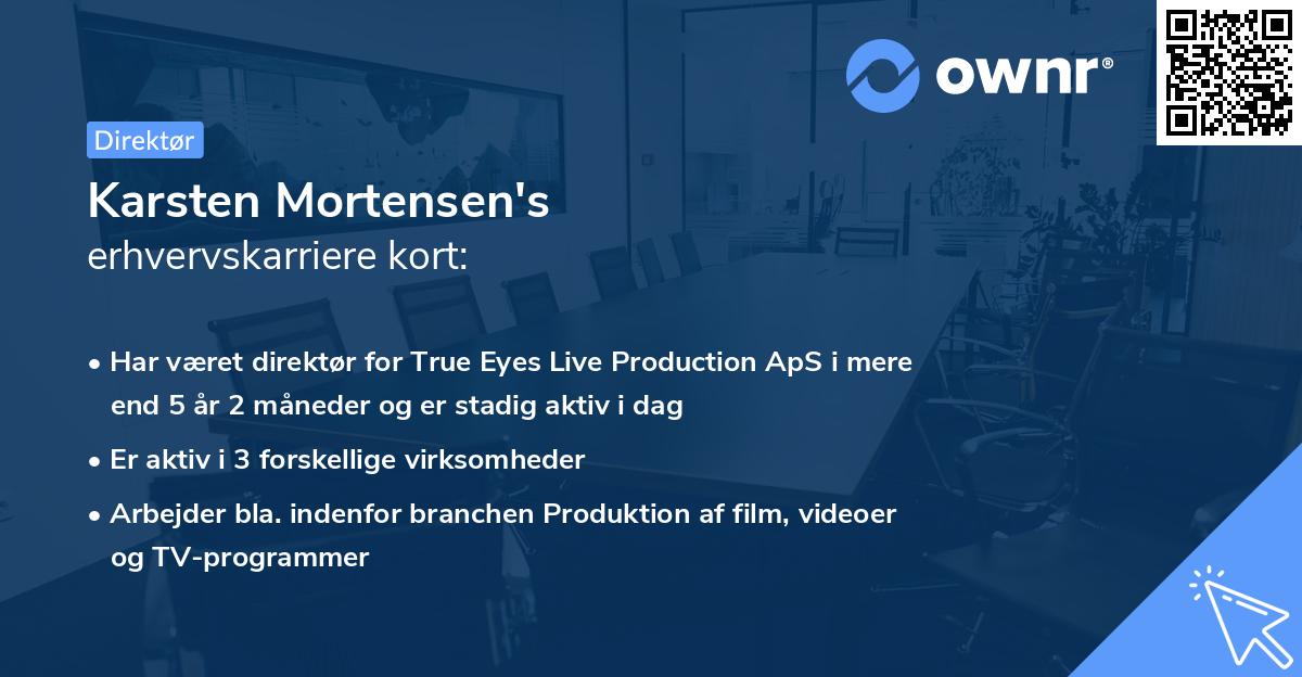 Karsten Mortensen's erhvervskarriere kort