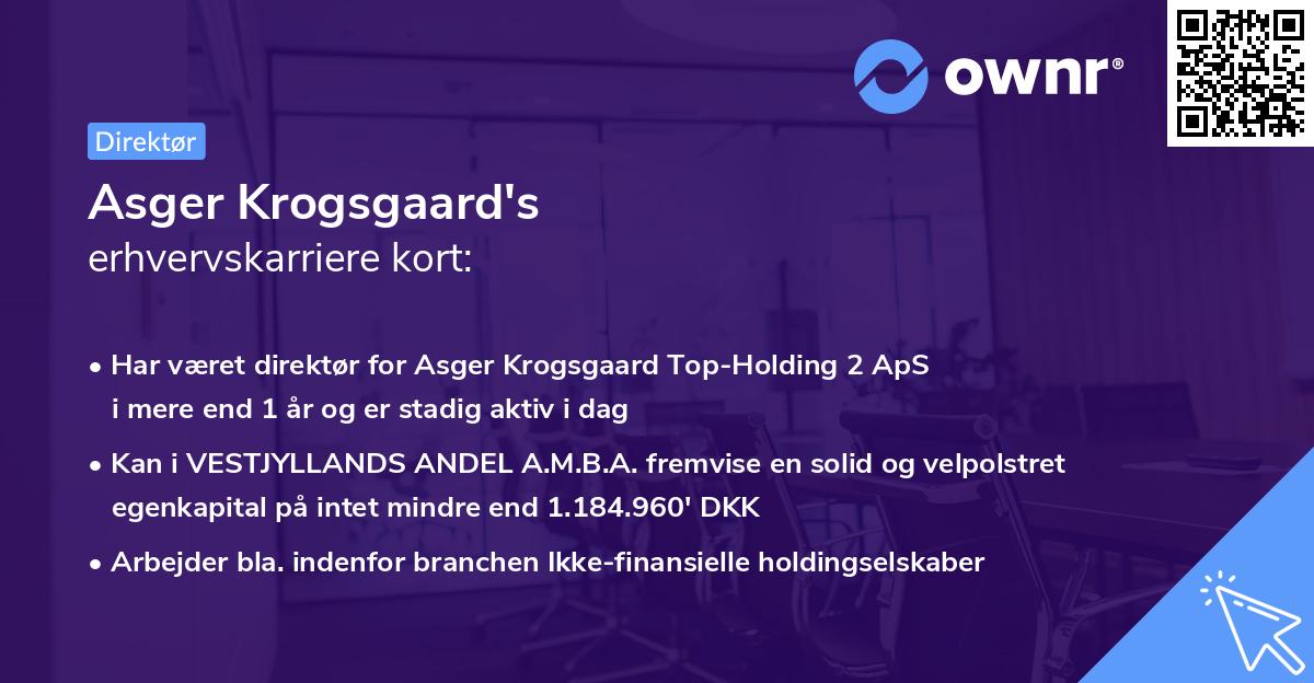 Asger Krogsgaard's erhvervskarriere kort