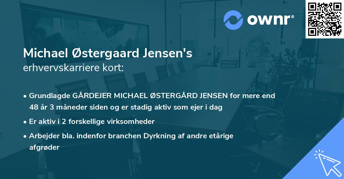 Michael Østergaard Jensen's erhvervskarriere kort