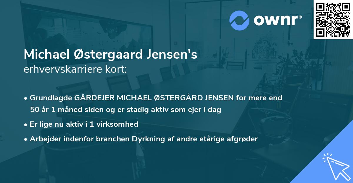 Michael Østergaard Jensen's erhvervskarriere kort