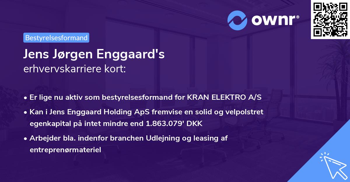 Jens Jørgen Enggaard's erhvervskarriere kort