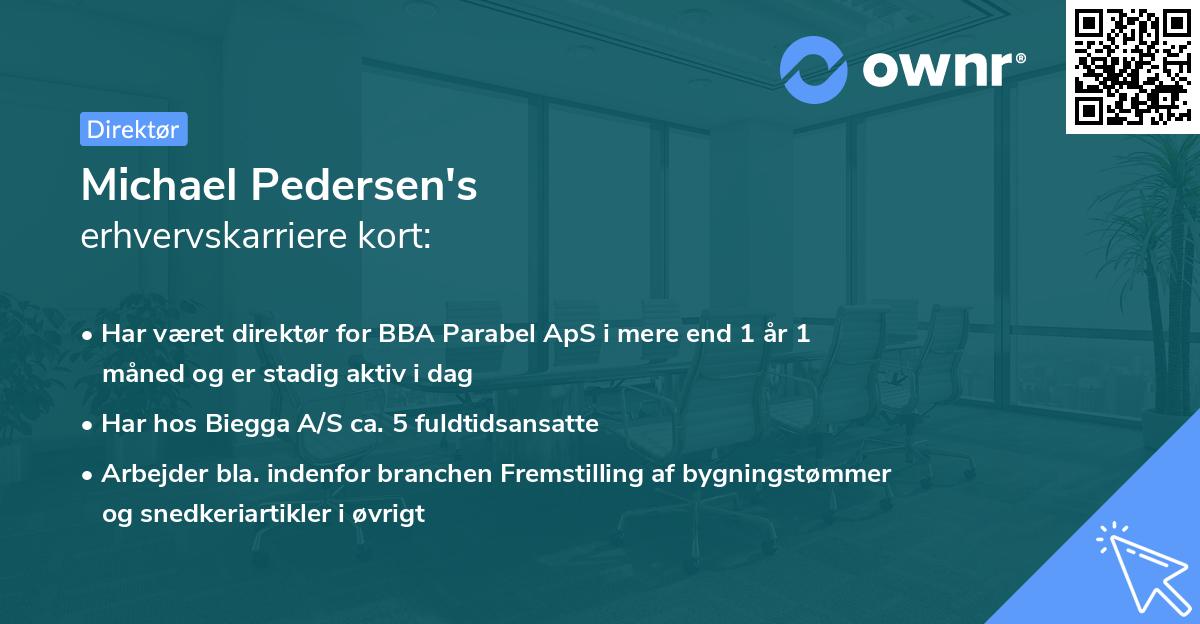 Michael Pedersen's erhvervskarriere kort