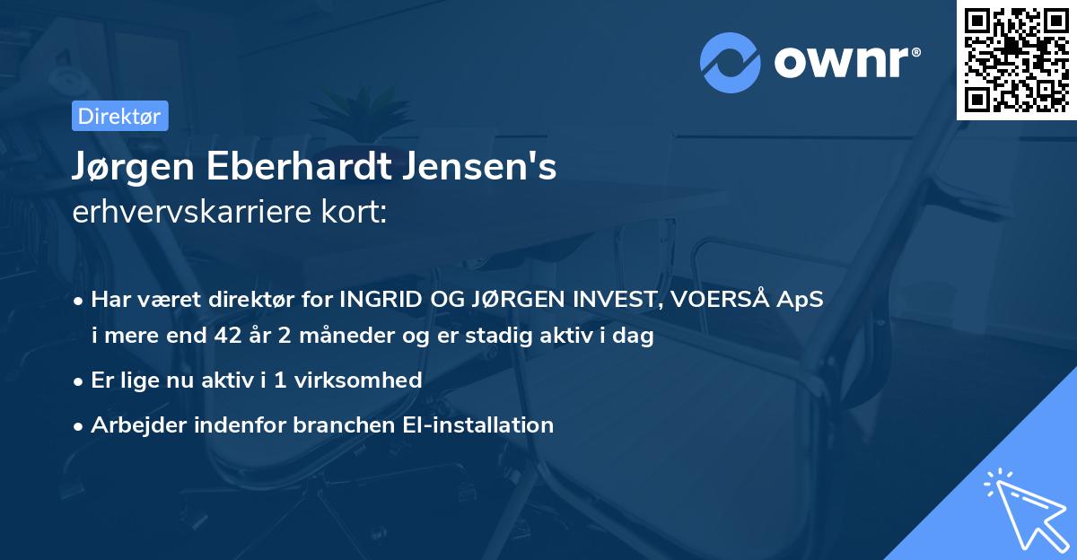 Jørgen Eberhardt Jensen's erhvervskarriere kort