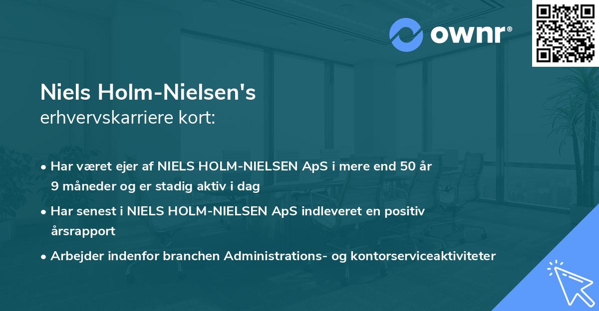 Niels Holm-Nielsen's erhvervskarriere kort