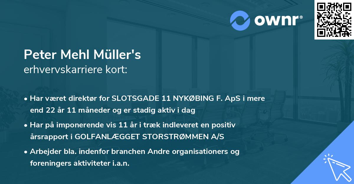 Peter Mehl Müller's erhvervskarriere kort
