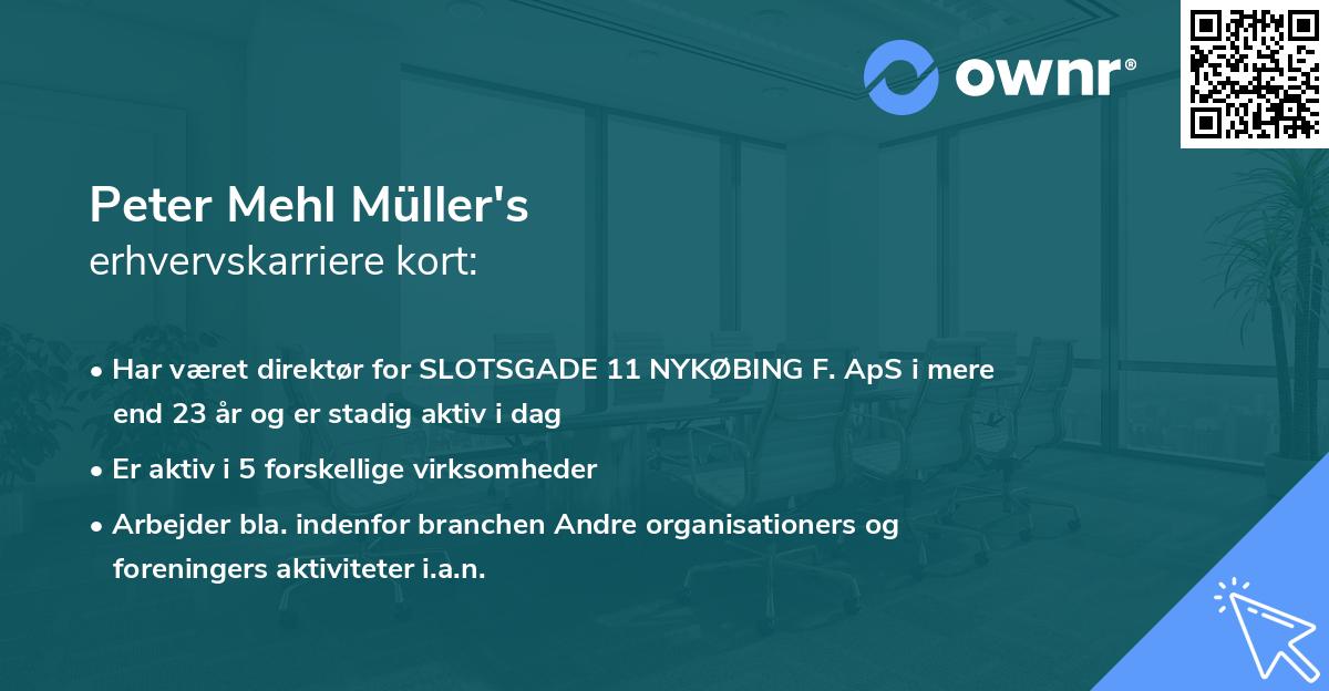 Peter Mehl Müller's erhvervskarriere kort