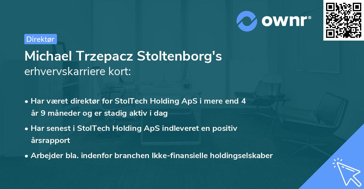 Michael Trzepacz Stoltenborg's erhvervskarriere kort