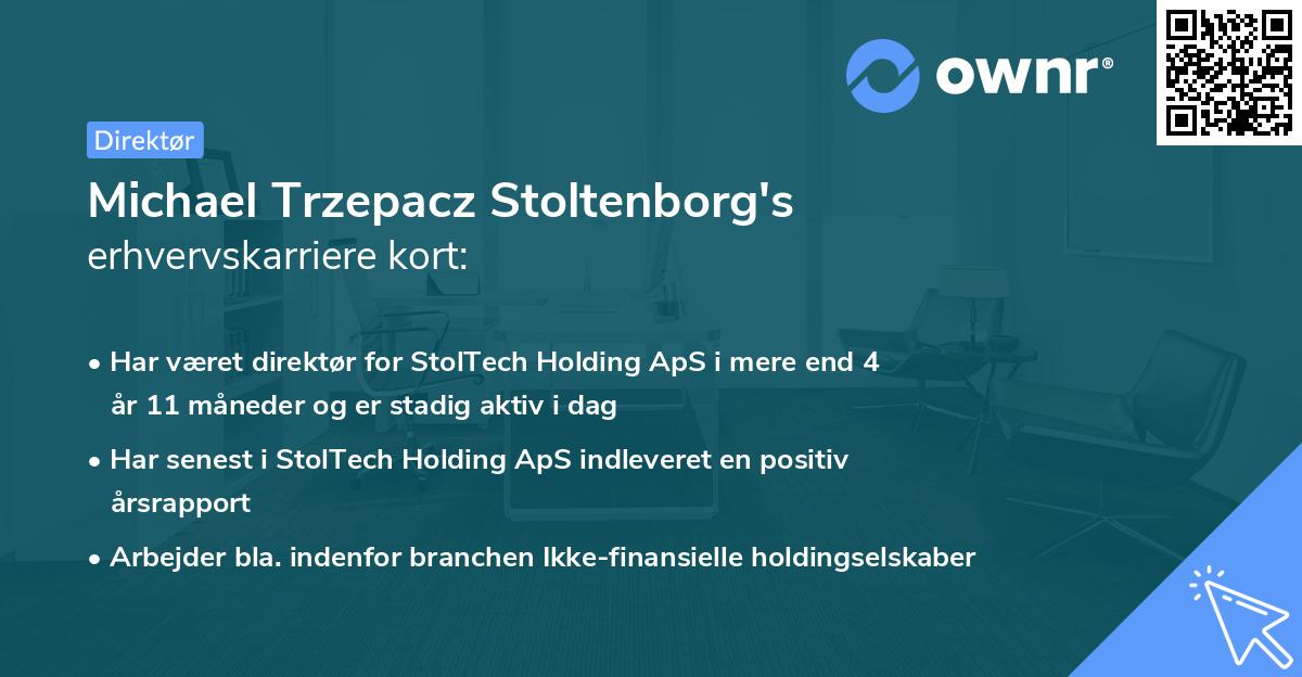 Michael Trzepacz Stoltenborg's erhvervskarriere kort