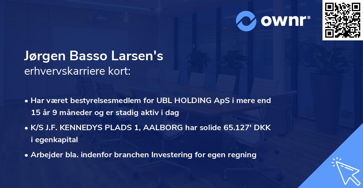 Jørgen Basso Larsen's erhvervskarriere kort