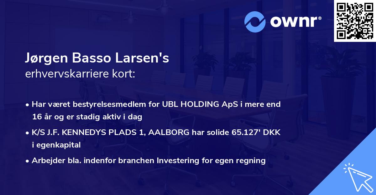 Jørgen Basso Larsen's erhvervskarriere kort