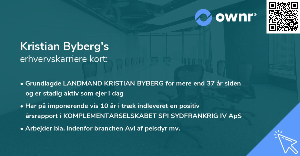 Kristian Byberg's erhvervskarriere kort