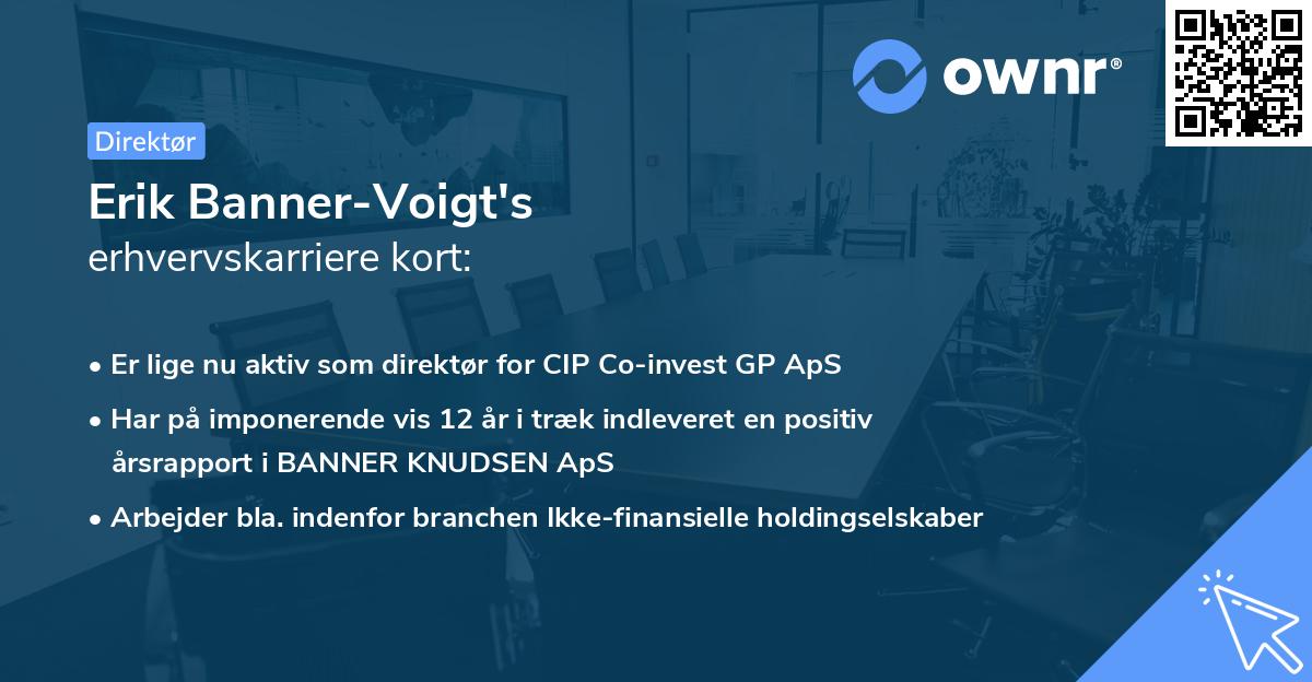 Erik Banner-Voigt's erhvervskarriere kort