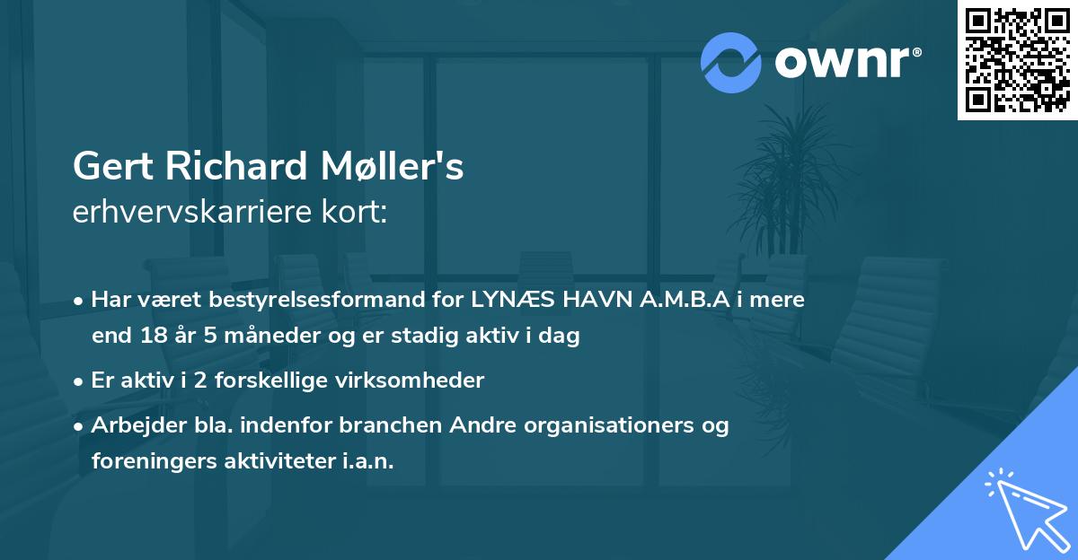 Gert Richard Møller's erhvervskarriere kort