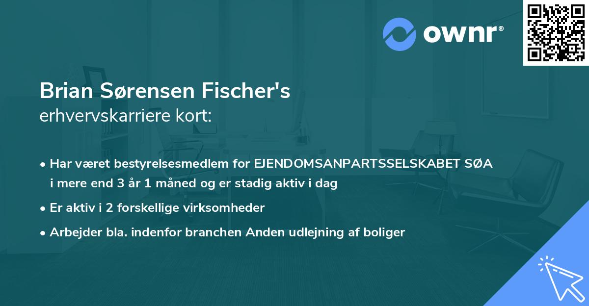 Brian Sørensen Fischer's erhvervskarriere kort