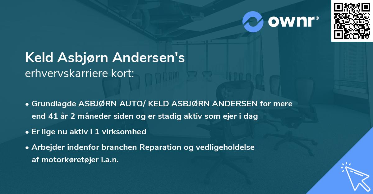 Keld Asbjørn Andersen's erhvervskarriere kort
