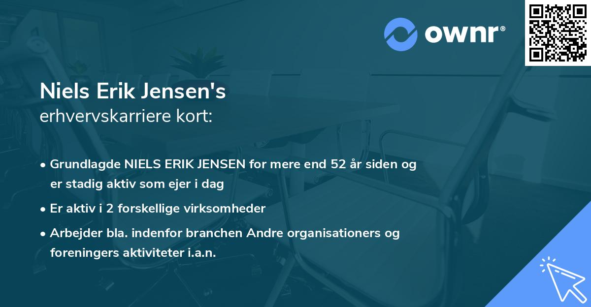 Niels Erik Jensen's erhvervskarriere kort