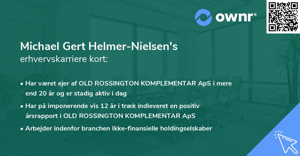 Michael Gert Helmer-Nielsen's erhvervskarriere kort