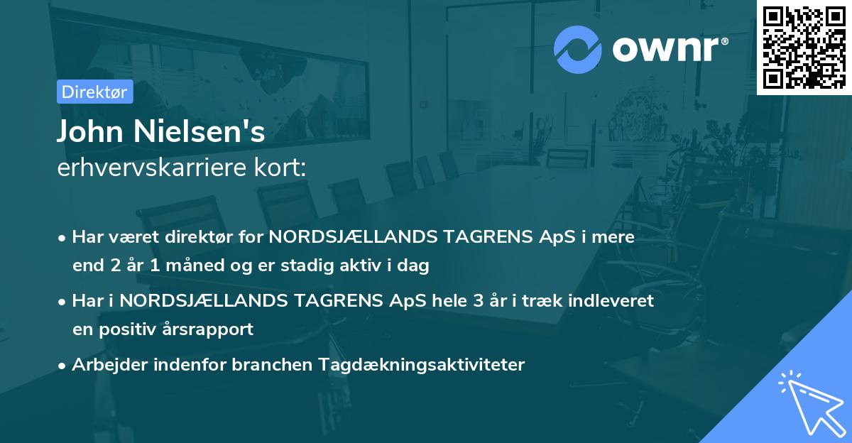 John Nielsen's erhvervskarriere kort