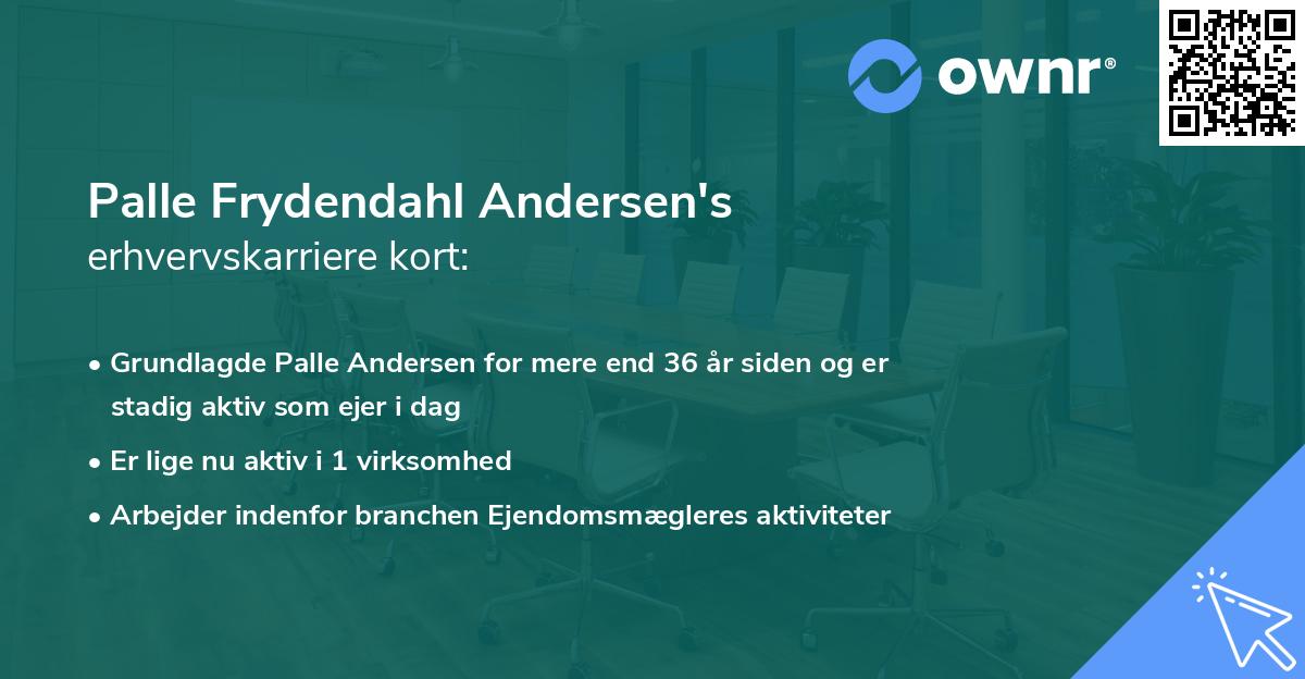 Palle Frydendahl Andersen's erhvervskarriere kort