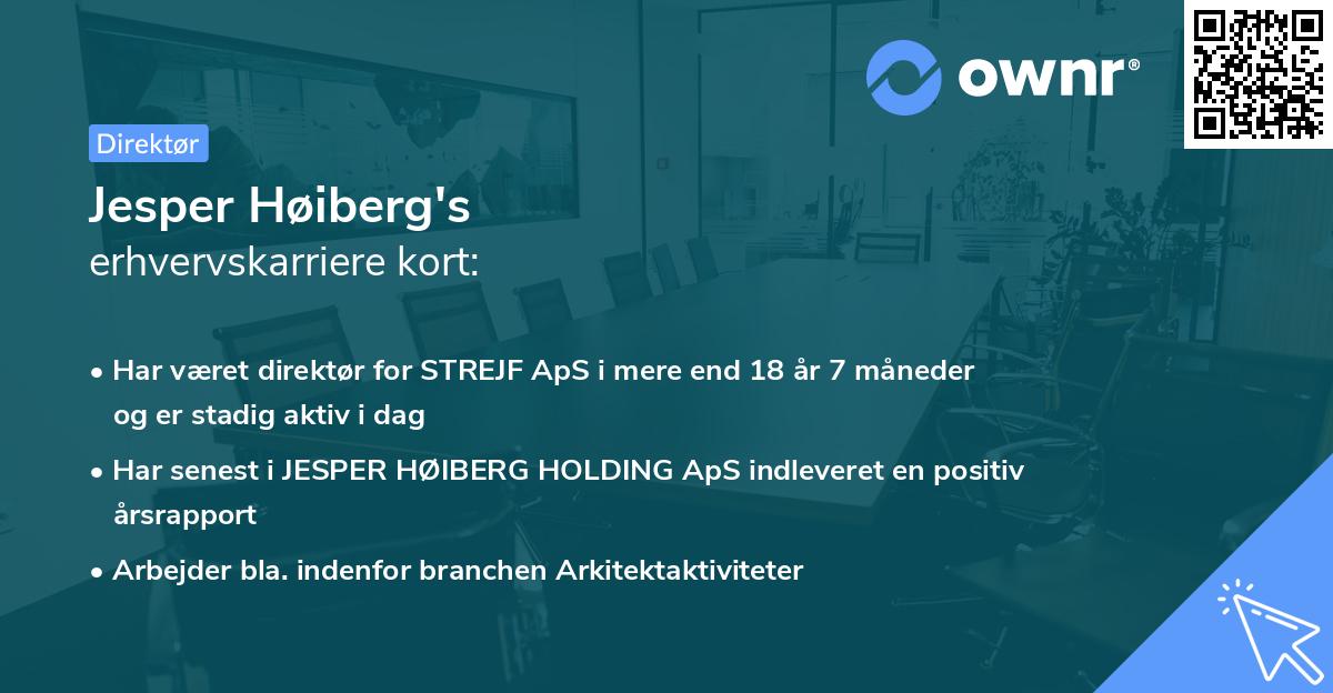 Jesper Høiberg's erhvervskarriere kort