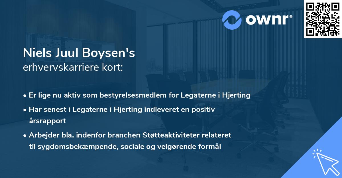 Niels Juul Boysen's erhvervskarriere kort