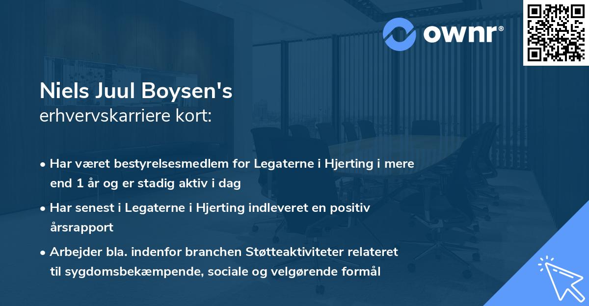 Niels Juul Boysen's erhvervskarriere kort