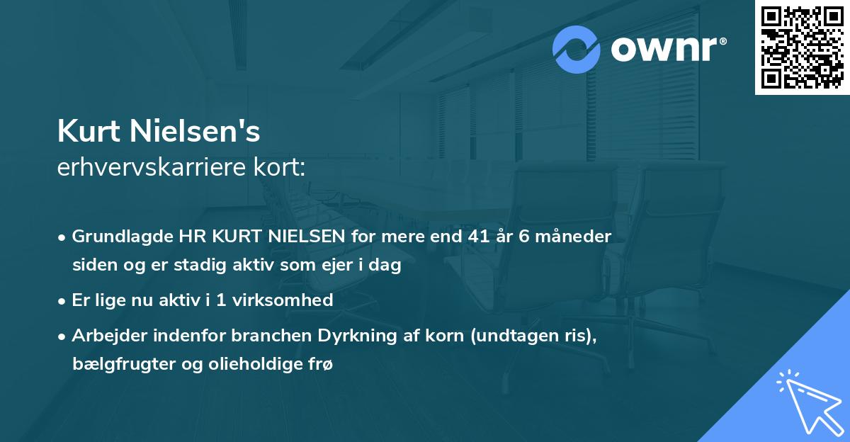 Kurt Nielsen's erhvervskarriere kort