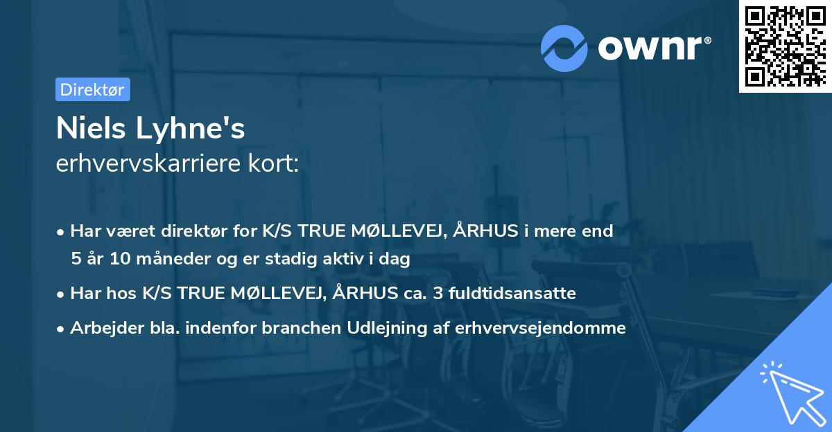 Niels Lyhne's erhvervskarriere kort