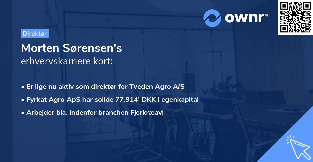 Morten Sørensen's erhvervskarriere kort