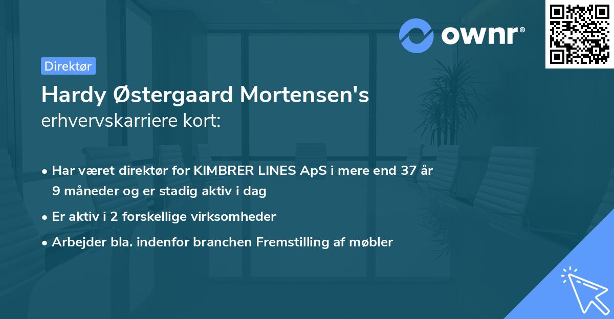 Hardy Østergaard Mortensen's erhvervskarriere kort