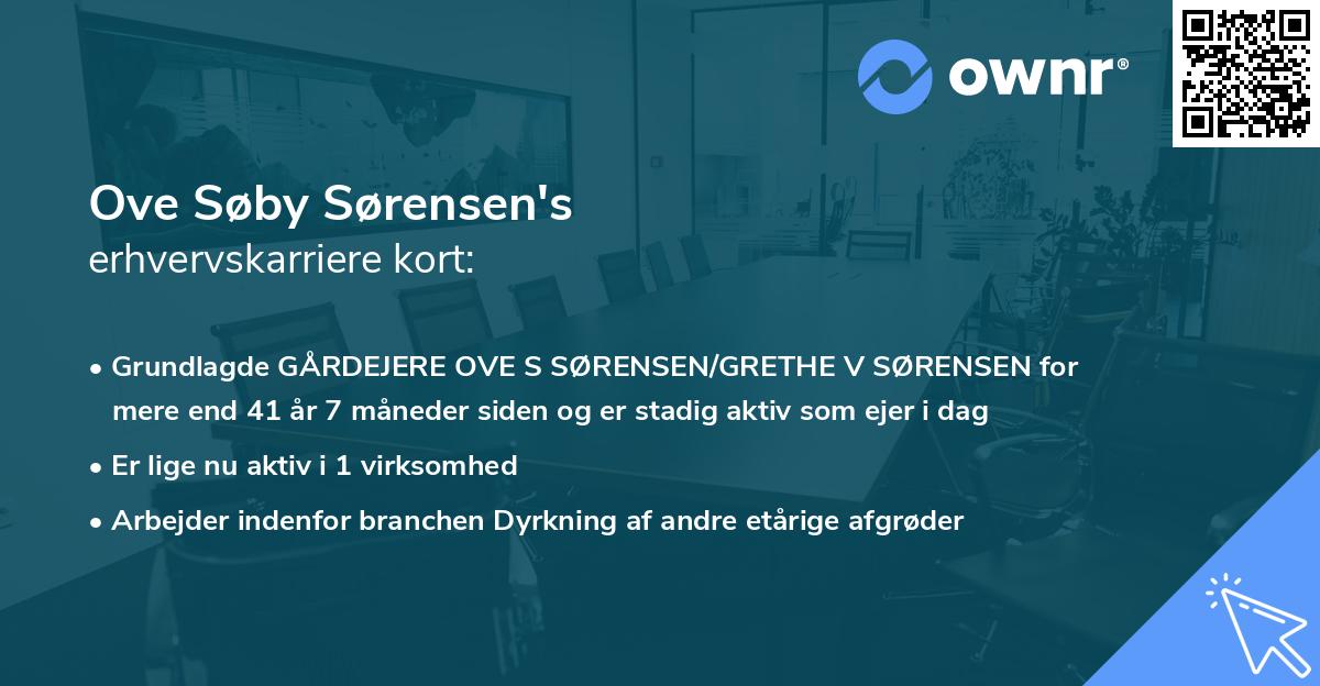 Ove Søby Sørensen's erhvervskarriere kort