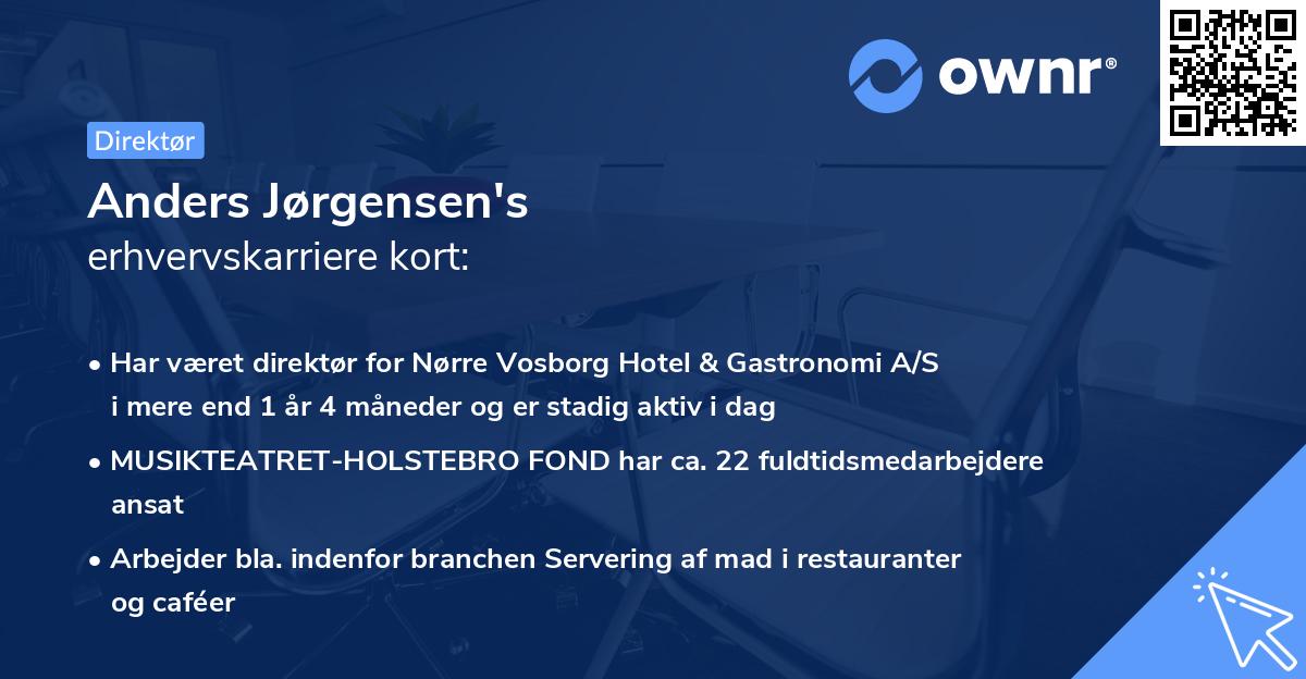 Anders Jørgensen's erhvervskarriere kort