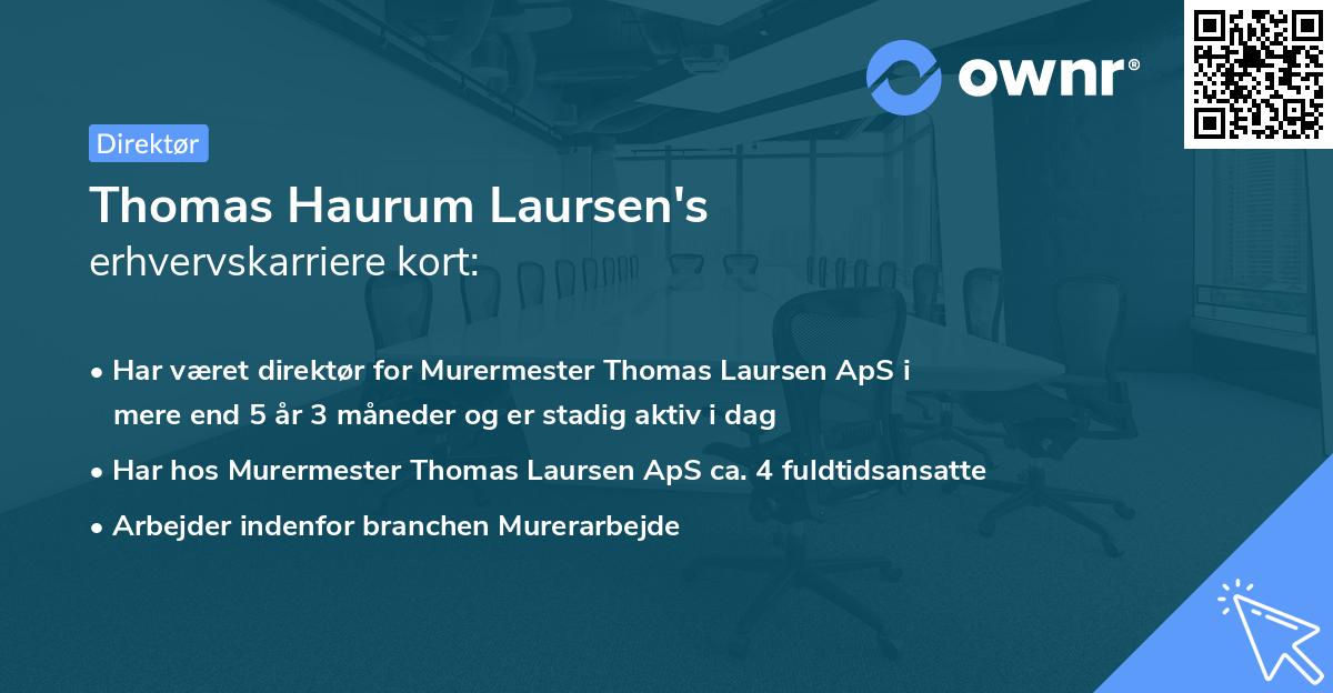 Thomas Haurum Laursen's erhvervskarriere kort