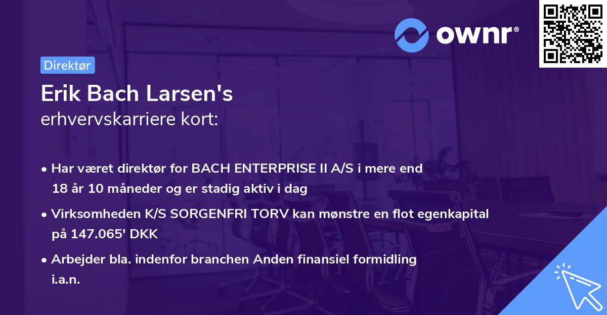 Erik Bach Larsen's erhvervskarriere kort