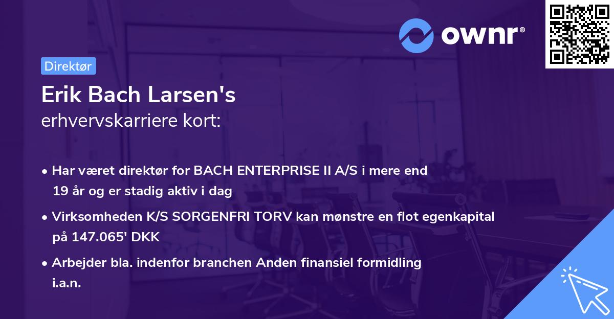 Erik Bach Larsen's erhvervskarriere kort